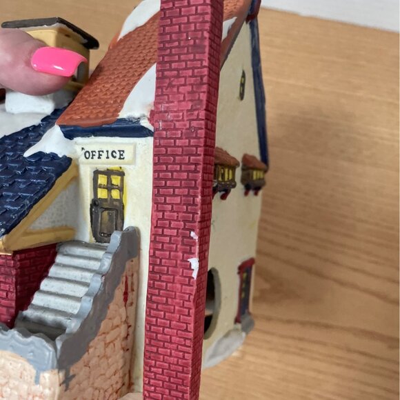 Vtg Lemax Dickensvale Olde School Building w Bell Christmas Village House 1993 - Picture 9 of 12